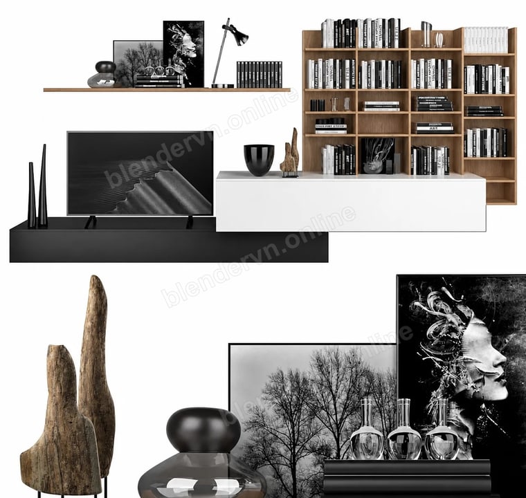 Verona Modular Oak Media Wall Set