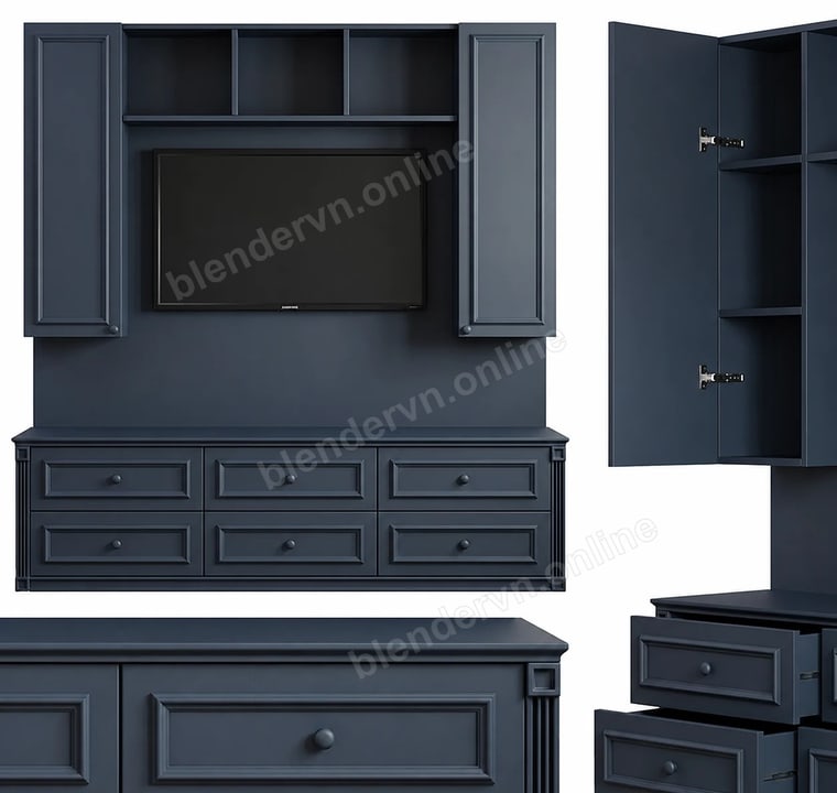 Nocturne Classic Navy TV Wall