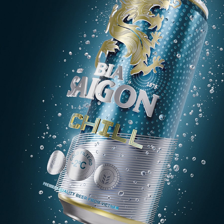 Key visual lon Bia Saigon Chill của học viên