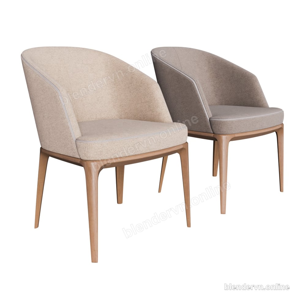 Model 3D Nội thất Ghế ăn Isis của Harmony Luxury Furniture cho Blender archviz — file .blend, vật liệu PBR Cycles