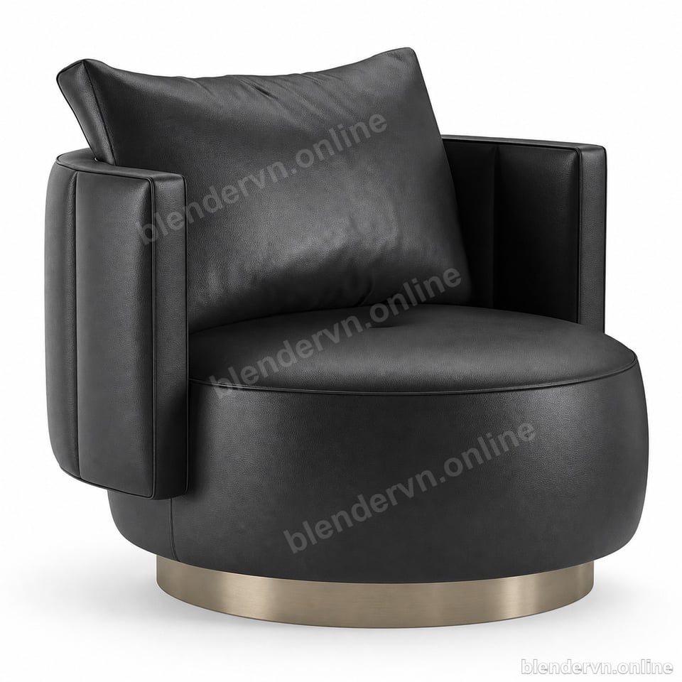 Model 3D Nội thất Torri Bold Armchair cho Blender archviz — file .blend, vật liệu PBR Cycles